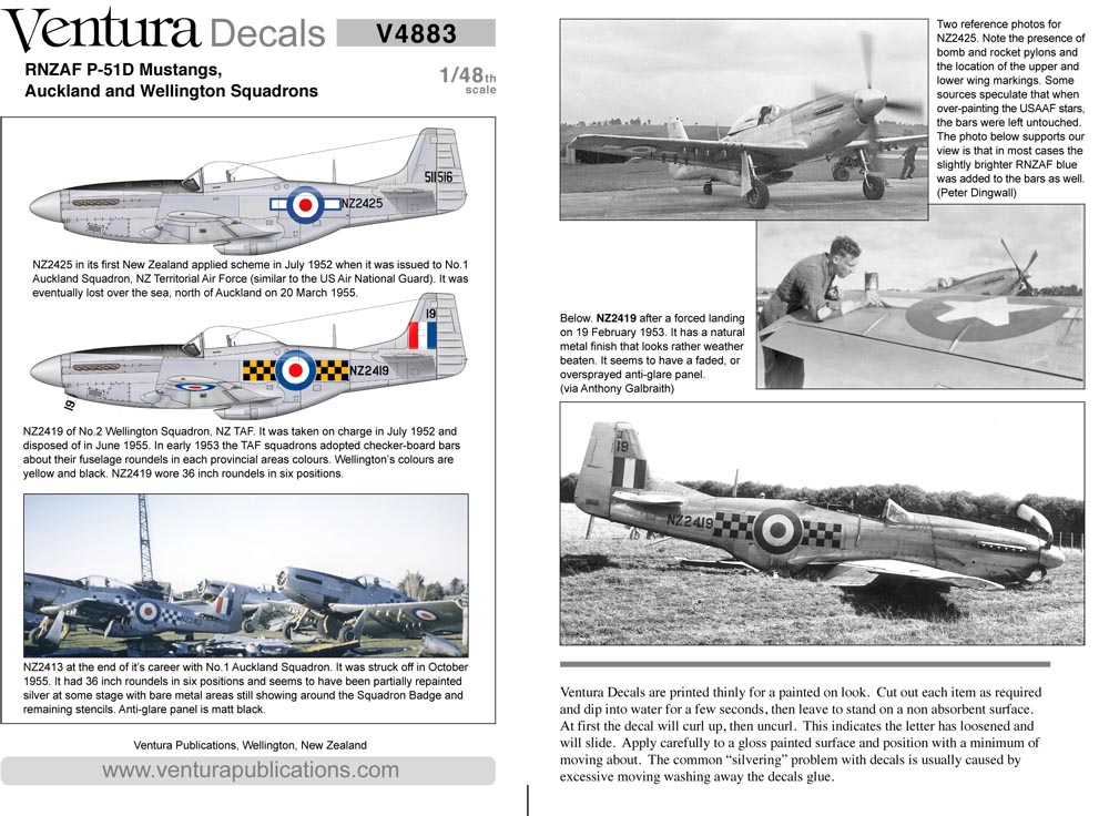 V4883: RNZAF Mustangs, Auckland and Wellington Sqns