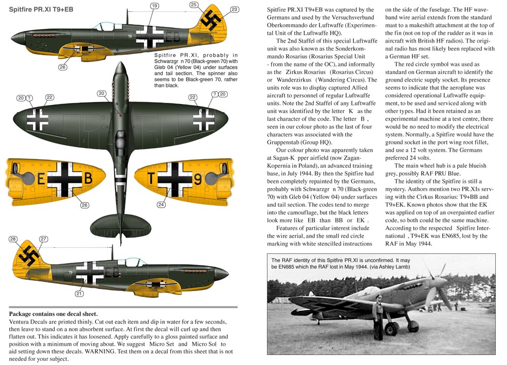 V4895: Luftwaffe captured P-51B and Spitfire PR.XI