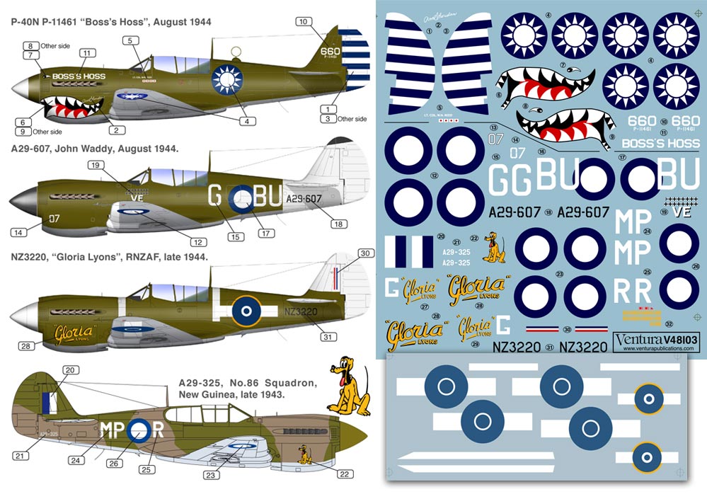 V48103: P-40s. RNZAF, RAAF and Chinese.